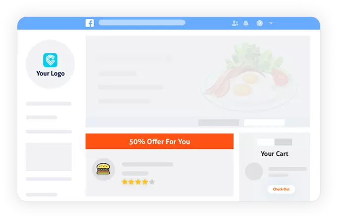 Facebook food ordering system